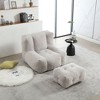 CAVINAS Bean Bag Chair with Ottoman Lazy Sofa Chair with Memory Foam Floor Chair for Reading Room, Living Room - 3 of 4