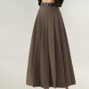 Anna-Kaci Women's High Waist Pleated Maxi Skirt with Structured A-Line Silhouette - 3 of 4