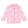 Barbie Pajamas Girl's Barbie Logo Button Front 2 Piece PJ Set Pink - 3 of 4