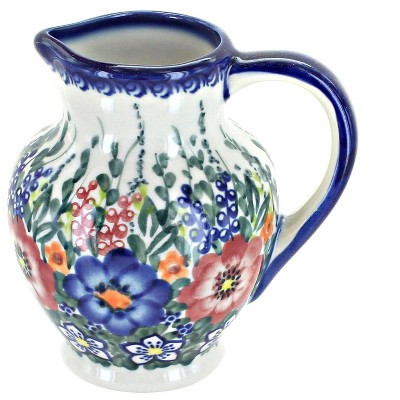 Blue Rose Polish Pottery Berry Bouquet Creamer