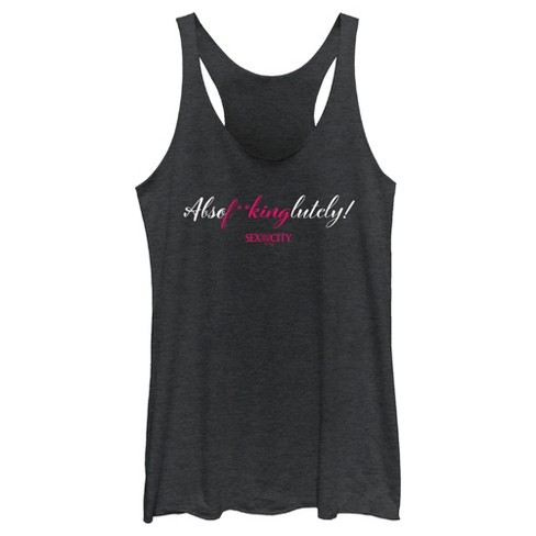 Women's Sex And The City Mr. Big Absolutely Cursive Reply Racerback ...