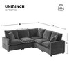 CAVINAS Modern Modular Sectional Sofa, 86*86" Modern L Shape Modular Sofa, 5 Seat Chenille Sectional Couch Set with 2 Pillows Included - 2 of 4