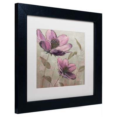 Trademark Fine Art -Emily Adams 'Plum Floral II' Matted Framed Art