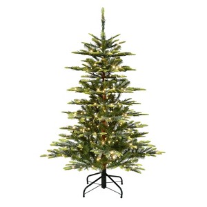 Puleo 4.5' Pre-Lit Artificial Aspen Fir Tree with Dual-Color LED Lights - 1 of 4