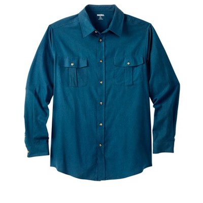 KingSize Men's Big & Tall Signature Solid Flannel Shirt