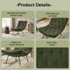 CAVINAS Accent Chair Rocking Chair with Wide Backrest Comfortable Lounge Chair with Seat Wood Base, Bedroom - 2 of 4