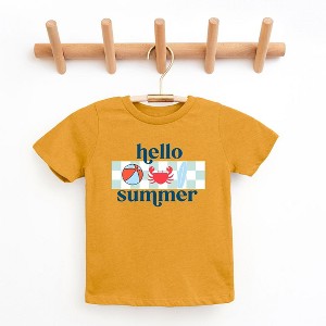 The Juniper Shop Hello Summer Checkered Youth Short Sleeve Tee - 1 of 2