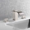 Sumerain Waterfall Widespread Bathroom Sink Faucet Brushed Nickel, 3 Hole 8 Inch Vanity Faucet - 4 of 4