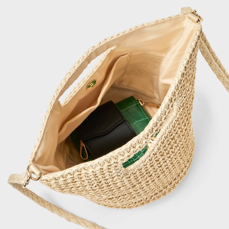 Straw Crossbody Bucket Bag - Universal Thread™, 5 of 21