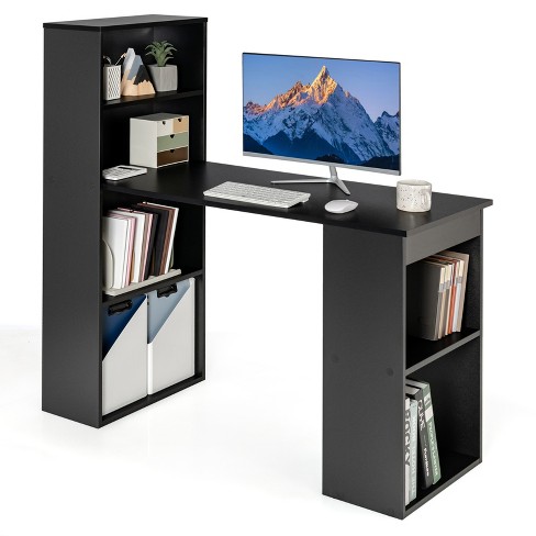 Tangkula 48 Modern Computer Desk Home Office Workstation w/ Hutch & Storage Shelves White