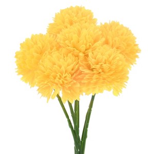 Unique Bargains Plastic Silk Durable Artificial Chrysanthemum Ball Flowers 11" - 1 of 4