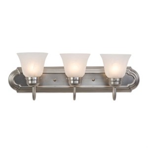 Yosemite Home Decor 4993-SN 3-Light Bathroom Vanity, Satin Nickel, 24-Inch - 1 of 4