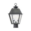 Livex Lighting Mansfield 2 - Light Post Light in  Charcoal - 3 of 4