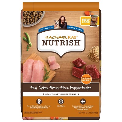 Rachael Ray Nutrish Turkey, Brown Rice & Venison Recipe Adult Super Premium Dry Dog Food - 13lbs