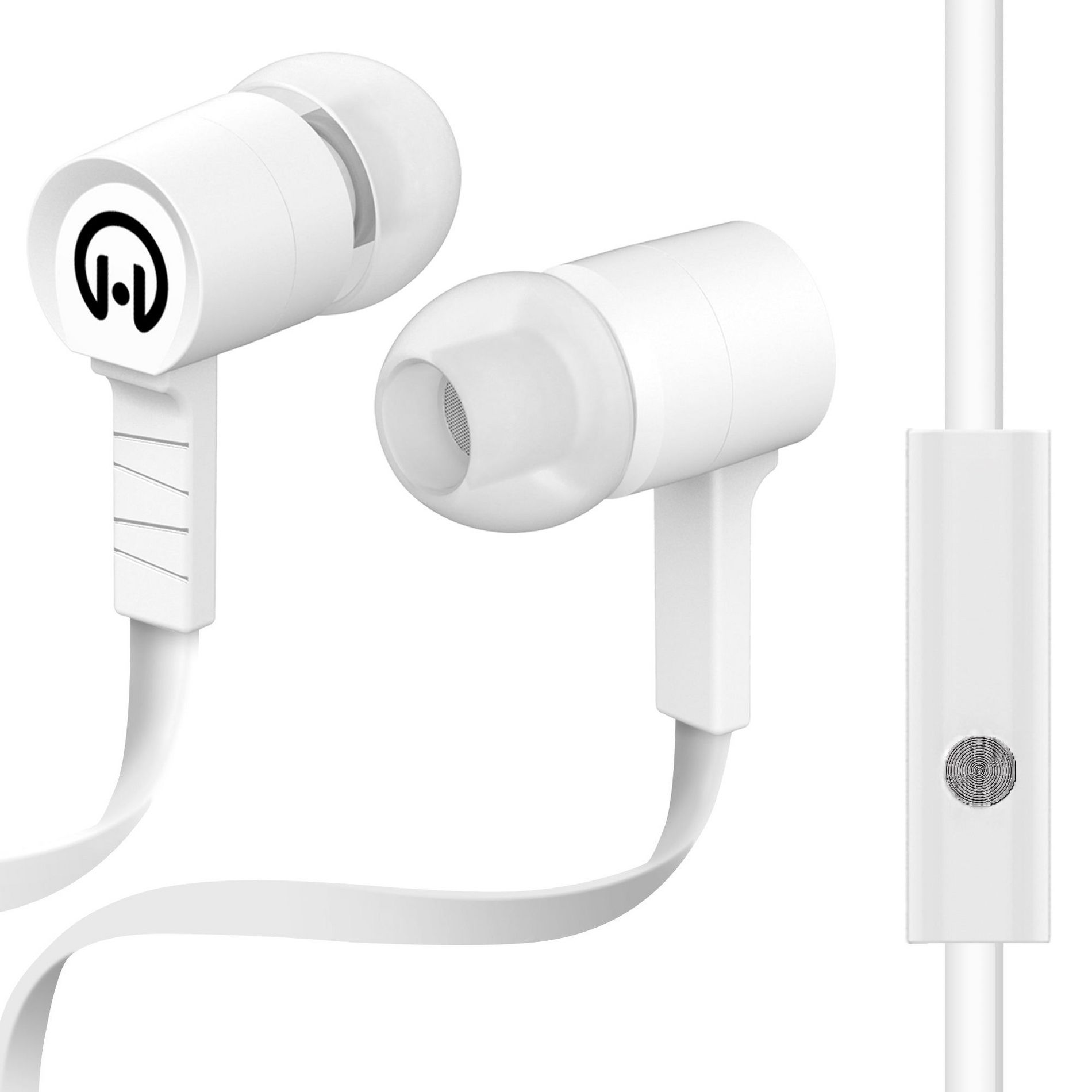 HyperGear Low Ryder Earphones w/Mic 3.5mm White
