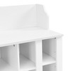 APRILSOUL  Elegant Hall Tree with Shelves and 4 Hooks,Entryway Organizer For Hallway, Foyer, Mudroom, White - 3 of 4