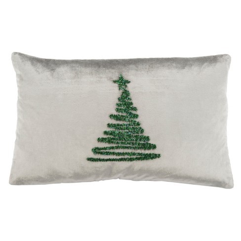 Christmas pillow tree throw pillow 16X16 feather insert zipper
