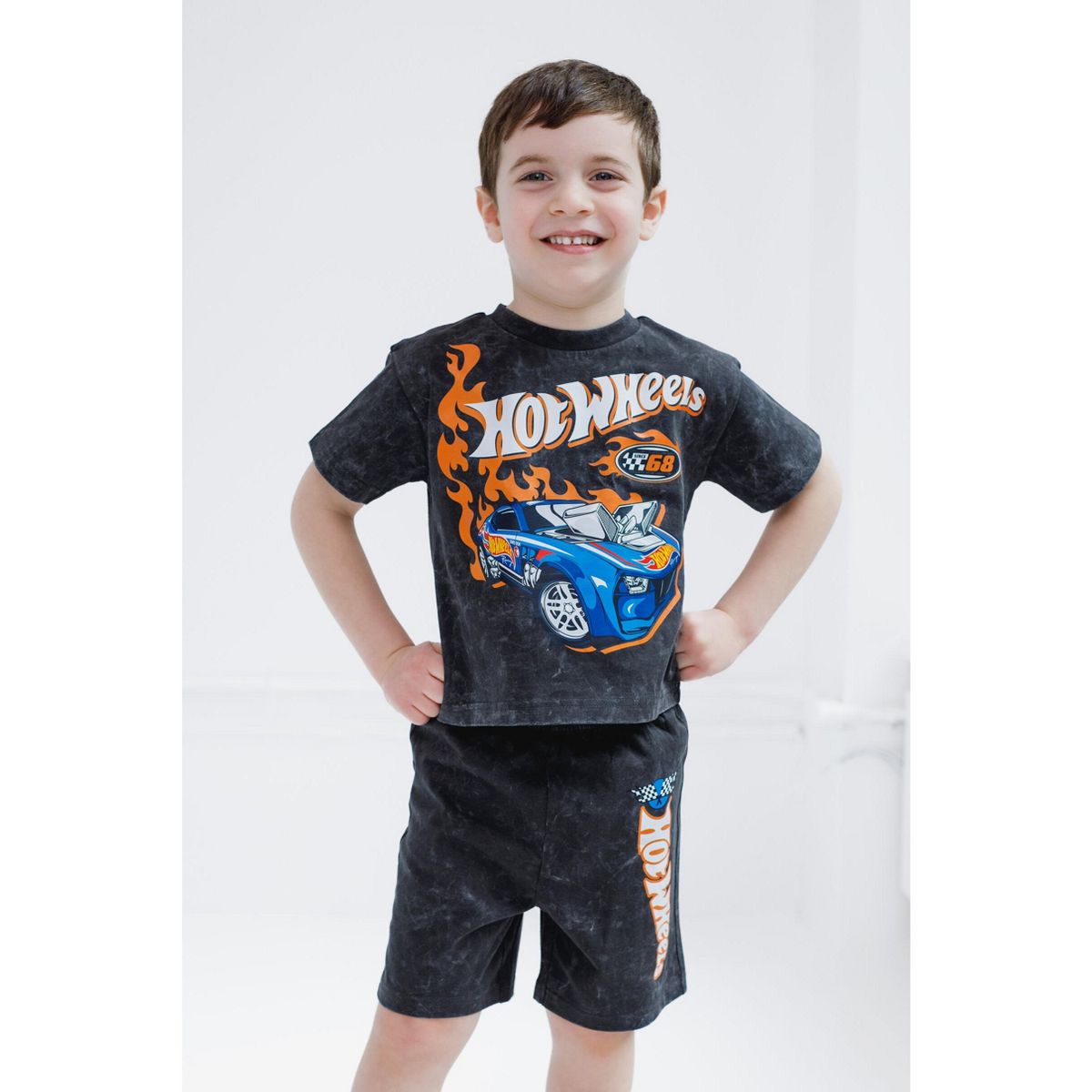 Hot Wheels T-Shirt and French Terry Shorts Outfit Set Toddler - thumbnail 2