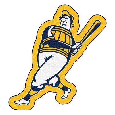 MLB Milwaukee Brewers 30"x33" Barrell Man Logo Mascot Rug