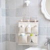 Anna-Kaci Hanging Wall Organizer with Eiffel Tower Print and Five Canvas Storage Pockets 12.5x9.5 in - 3 of 4