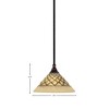 Toltec Lighting Any 1 - Light Pendant in  Black Copper with 10" Chocolate Icing  Shade - 2 of 2