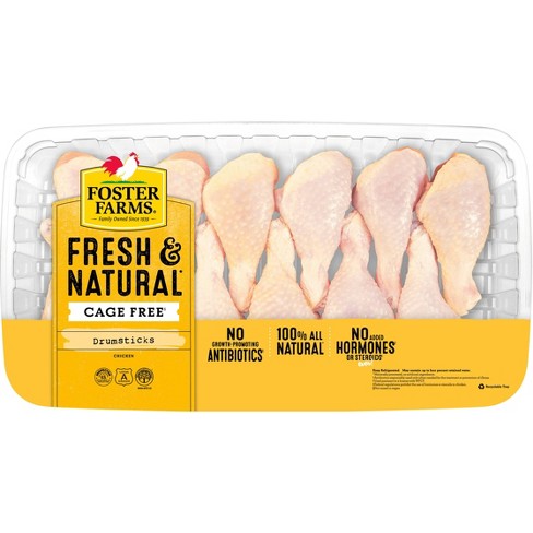 Foster Farms Fresh & Natural USDA Chicken Drumsticks Value Pack - 3-7lbs - price per lb - image 1 of 3
