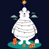 Junior's Design By Humans Christmas in Arctic By StevenToang T-Shirt - 2 of 3