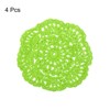 Unique Bargains Cotton Embroidered Lace Vintage Coasters 4 Pcs 3.94" - 3 of 4