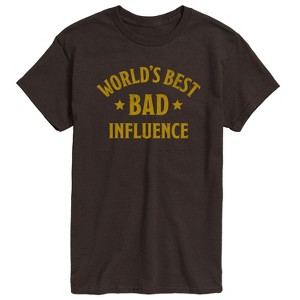 Men's - Instant Message - Funny Worlds Best Bad Influence Short Sleeve Graphic T-Shirt - 1 of 4