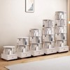 Vynxaria Rotating Bookshelf with Drawer, 360 Display 6 Tier Corner Bookshelf for Small Space, Floor Standing Bookcase Storage Rack, WHITE - 4 of 4