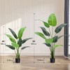 Whizmax Artificial Bird of Paradise Plant Fake Palm Tree for Home Office Perfect Housewarming Gift with 8 Trunks Faux Leaves - 3 of 4