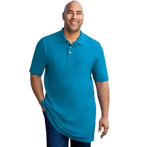 KingSize Longer-Length Shrink-Less Piqué Polo Shirt - 1 of 4