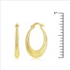 Classic Gold 14K Yellow Gold, Lined 20mm Hoop Earrings - Gold - 2 of 3