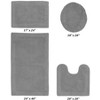 Edge Bath Rug 100% Premium Cotton Ultra-Soft Water Absorbent Tufted Solid Reversible 4 Piece Bathroom Rug Set for Machine Washable Bathmat - 2 of 2