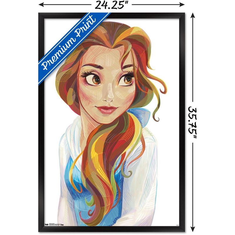Trends International Disney Beauty And The Beast - Belle - Stylized Framed Wall Poster Prints, 3 of 7