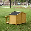 Dog House, Waterproof Dog Kennel, Wood Warm Pets Home, Weatherproof Outside Pet Shelter With Elevated Floor, Porch, 2 Doors And Movable Divider - 3 of 4