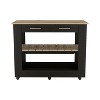 NicBex Mobile Kitchen Island Cart Morden Kitchen Carts with Storage, 2 Shelves, 2 Drawers and Towal Rack for Kitchen, Black and Oak - 3 of 4