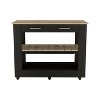 NicBex Mobile Kitchen Island Cart Morden Kitchen Carts with Storage, 2 Shelves, 2 Drawers and Towal Rack for Kitchen, Black and Oak - image 3 of 4