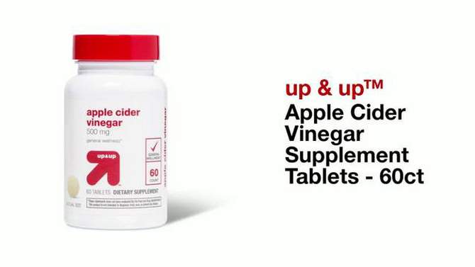 Apple Cider Vinegar Supplement Tablets - 60ct - up &#38; up&#8482;, 2 of 7, play video