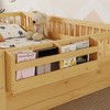 Full Size Floor Bed Frame with High Rails, Light and Storage Shelf - 4 of 4