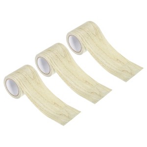Unique Bargains Floor Door Table Desk Self-Adhesive Textured Masking Wood Grain Repair Tapes 2.2" x 15' 3 Pcs - 1 of 4