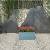 LeisureMod Rectangular Planter in Fiberstone with Drainage Holes for Indoor and Outdoor Home Bloom Collection - 2 of 4