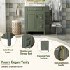 Mshliw Compact 24" Freestanding Bathroom Cabinet with Ceramic Basin, Soft-Close Hinges, Storage Drawers & Door Racks - 4 of 4
