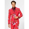 OppoSuits Men's Christmas Suit - Christmaster - Red - 3 of 4