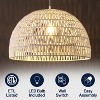 JONATHAN Y Campana Bohemian Modern Woven Rope/Iron LED Pendant - 4 of 4