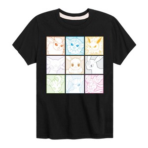 Boys' - Pokémon - Eevee Squares Short Sleeve Graphic T-Shirt - 1 of 4