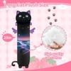TITQWOP Long Cat Plush Pillow 28",Soft Black Cat Plush Soft Doll Pillow with Wings,Cute Stuffed Animal Cat Plush Long Body Pillow Gifts - 2 of 4
