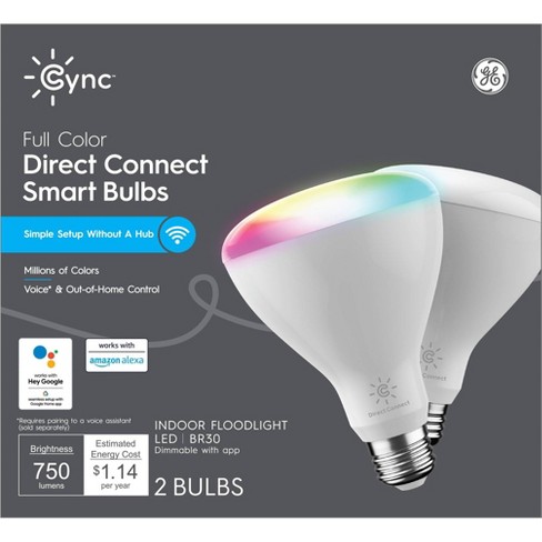 GE 2pk CYNC Smart Color Changing Floodlight Bulbs - image 1 of 3