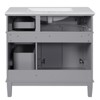 INFURNIC Vanity Tables, Elegant and Functional Bathroom Cabinet with Ceramic Sink for Organized Storage Solutions, Gray, 18.3"*36"*35" - 4 of 4