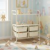 Gymax Rolling Storage Cart w/ 4 Drawers Multipurpose Utility Cart w/ 2 Shelves & Metal Frame Plastic Trolley on Wheels White - 3 of 4